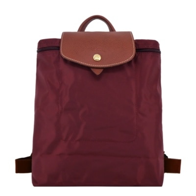 LONGCHAMP LONGCHAMP LE PLIAGE系列後背包(中/酒紅)1699-089-P87