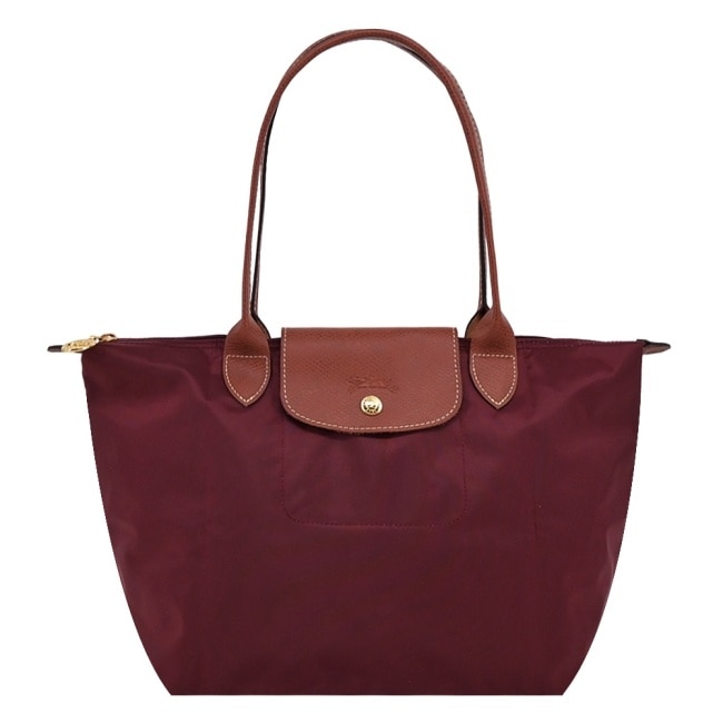 LONGCHAMP LE PLIAGE系列肩背水餃包(中/酒紅)2605-089-P87