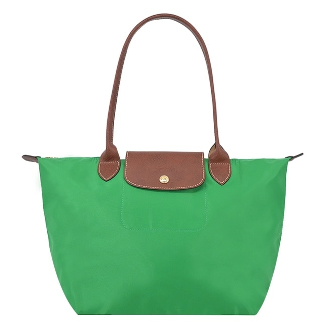 LONGCHAMP LE PLIAGE系列肩背水餃包(中/草綠)2605-089-P88