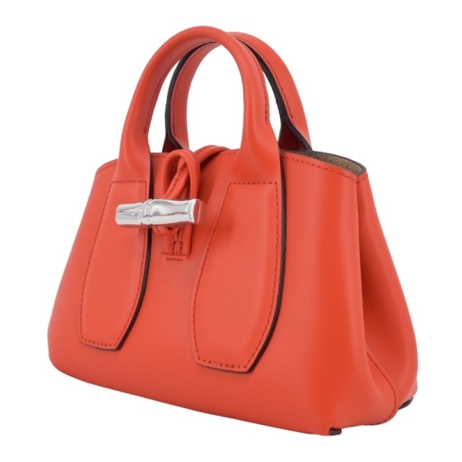 LONGCHAMP LE ROSEAU系列竹節兩用包(迷你/紅椒)10057-HCL-685