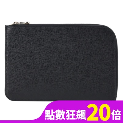 LONGCHAMP LONGCHAMP LE FOULONNE系列牛皮手拿包(黑)30040-021-001