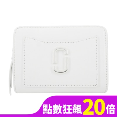 MARCJACOBS MARC JACOBS THE UTILITY SNAPSHOT 防刮拉鍊對開短夾-白2F3SMP051S07100