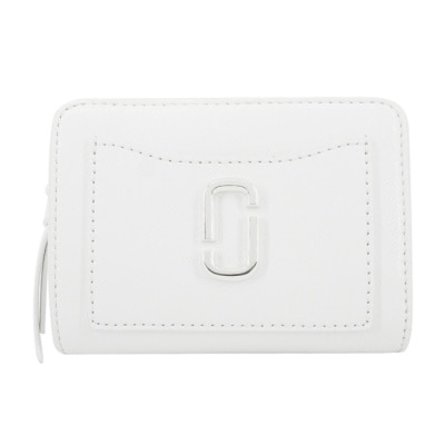 MARCJACOBS MARC JACOBS THE UTILITY SNAPSHOT 防刮拉鍊對開短夾-白2F3SMP051S07100
