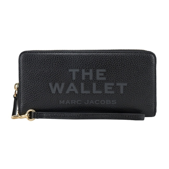 MARC JACOBS THE LEATHER 荔枝紋拉鍊手掛長夾-黑2P4SMP015S02001