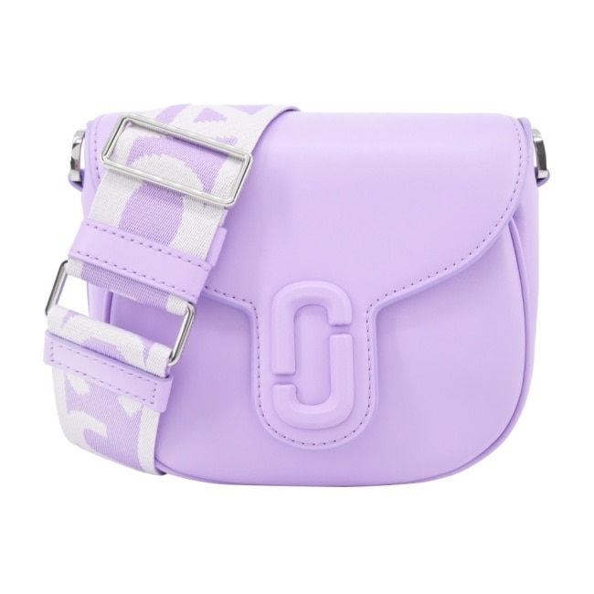 MARCJACOBS MARC JACOBS THE J MARC SADDLE 牛皮磁扣翻蓋斜背馬鞍包-小/紫藤2S3HMS003H03545