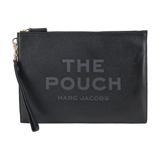 MARC JACOBS THE POUCH 荔枝紋拉鍊手拿包-大/黑2S4SCP001S02001