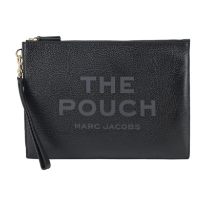 MARCJACOBS MARC JACOBS THE POUCH 荔枝紋拉鍊手拿包-大/黑2S4SCP001S02001