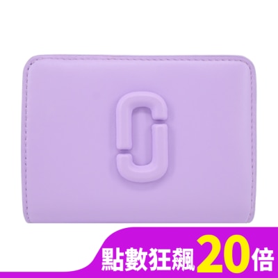 MARCJACOBS MARC JACOBS THE J MARC平滑皮革雙折對開零錢短夾-迷你/紫藤2S4SMP007S02545