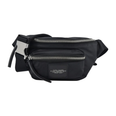 MARCJACOBS MARC JACOBS THE BIKER 拉鍊前口袋尼龍腰包-黑2F3HBB030H02001