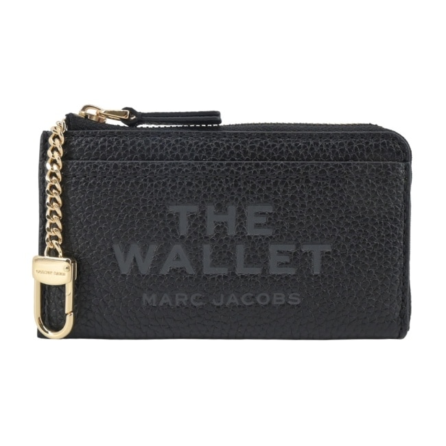 MARC JACOBS THE LEATHER荔枝紋拉鍊卡片/零錢包-黑2S4SMP010S02001