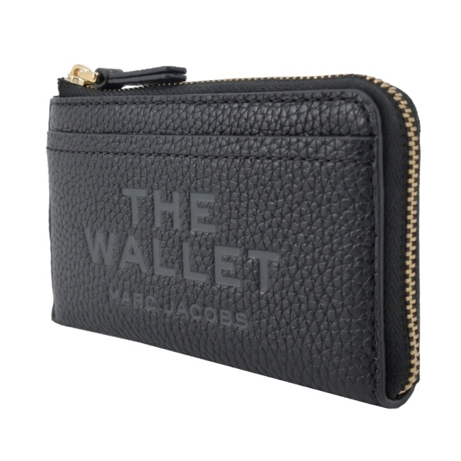 MARC JACOBS THE LEATHER荔枝紋拉鍊卡片/零錢包-黑2S4SMP010S02001