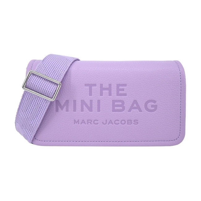 MARC JACOBS THE LEATHER 荔枝紋翻蓋斜背包-迷你/薰衣草紫2S4SMN080S02545