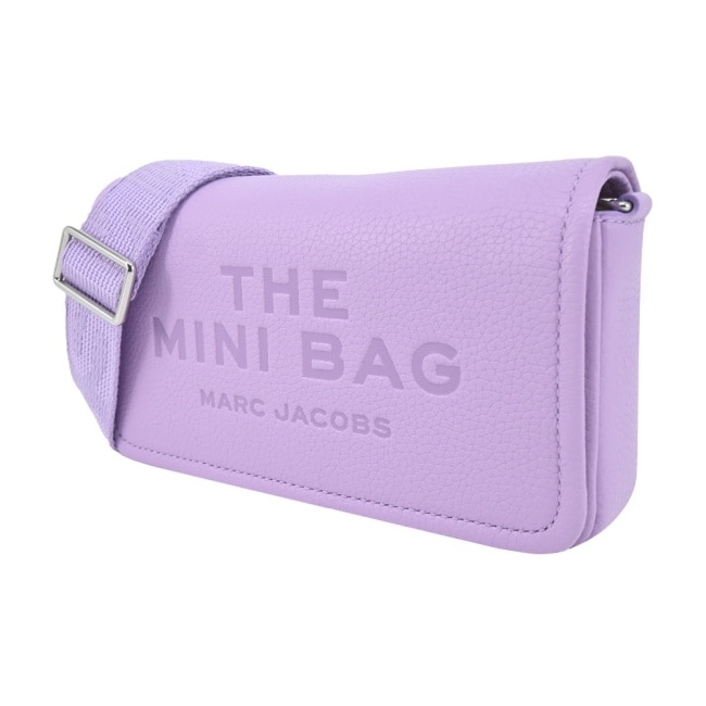 MARC JACOBS THE LEATHER 荔枝紋翻蓋斜背包-迷你/薰衣草紫2S4SMN080S02545