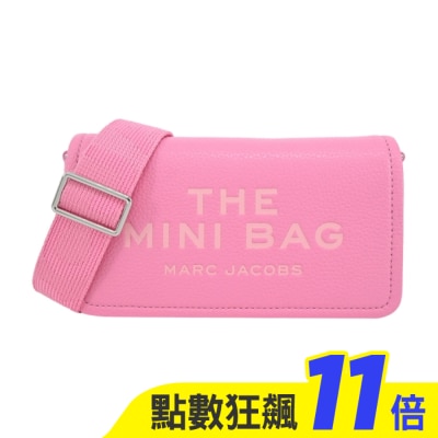 MARC JACOBS MARC JACOBS THE LEATHER 荔枝紋翻蓋斜背包-迷你/花瓣粉2S4SMN080S02666