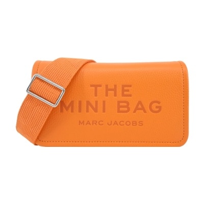 MARCJACOBS MARC JACOBS THE LEATHER 荔枝紋翻蓋斜背包-迷你/橘2S4SMN080S02818
