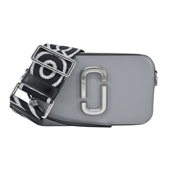 MARC JACOBS SNAPSHOT 防刮撞色雙層斜背/相機包-灰藍2S3HCR500H03054
