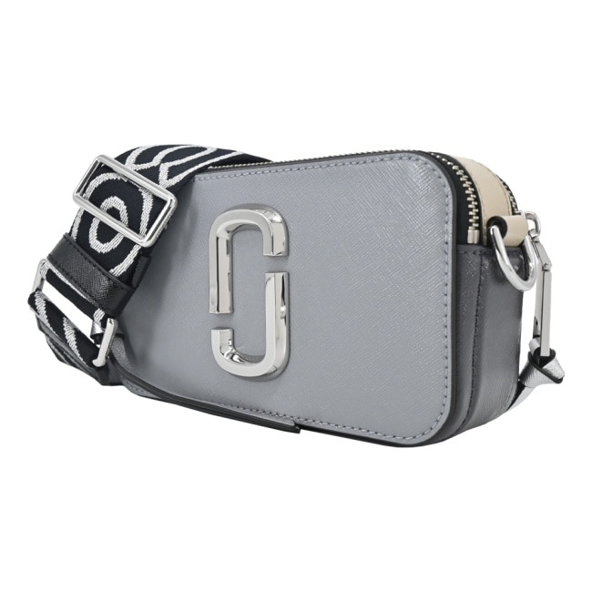 MARC JACOBS SNAPSHOT 防刮撞色雙層斜背/相機包-灰藍2S3HCR500H03054