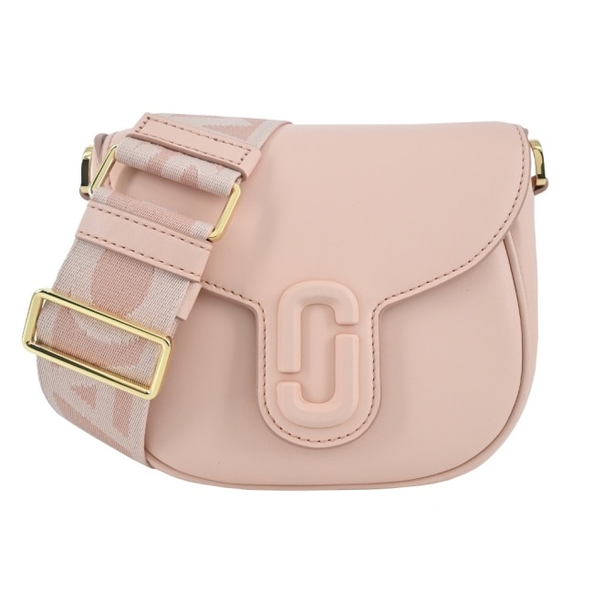 MARCJACOBS MARC JACOBS THE J MARC SADDLE牛皮翻蓋斜背馬鞍包-玫瑰粉2S3HMS003H03624