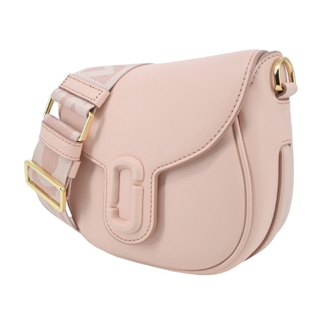 MARC JACOBS THE J MARC SADDLE牛皮翻蓋斜背馬鞍包-玫瑰粉2S3HMS003H03624