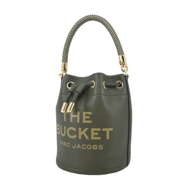 MARC JACOBS THE LEATHER牛皮束口兩用水桶包-墨綠色H652L01PF22305