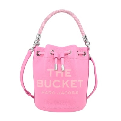 MARCJACOBS MARC JACOBS THE LEATHER牛皮束口兩用水桶包-花瓣粉H652L01PF22666