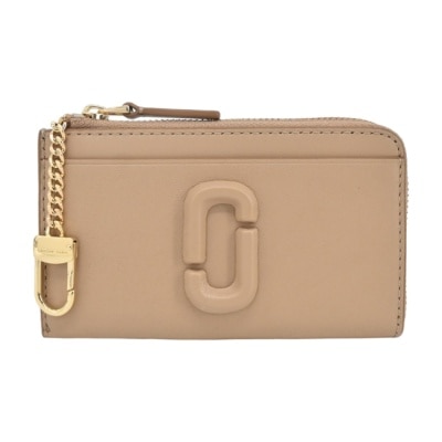 MARC JACOBS MARC JACOBS J MARC平滑皮革拉鍊卡片零錢包-駝色2S4SMP008S02230