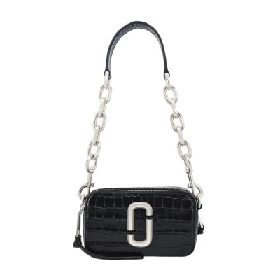 MARCJACOBS MARC JACOBS THE CROC EMBOSSED鱷魚紋壓花拉鍊相機包-黑2F3HCR018H01001
