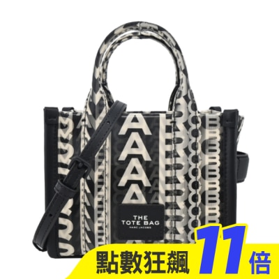 MARC JACOBS MARC JACOBS MONOGRAM LENTICULAR 手提/斜背托特包-迷你/黑2R3HCR012H01005