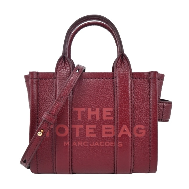 MARC JACOBS THE LEATHER MICRO TOTE 皮革兩用托特包-櫻桃紅H053L01RE22602