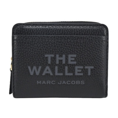 MARCJACOBS MARC JACOBS THE LEATHER 荔枝紋雙折拉鍊短夾-黑2R3SMP044S10001