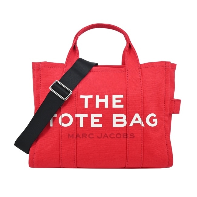 MARC JACOBS Mini TOTE 字母印花帆布兩用托特包-迷你/紅M0016493617
