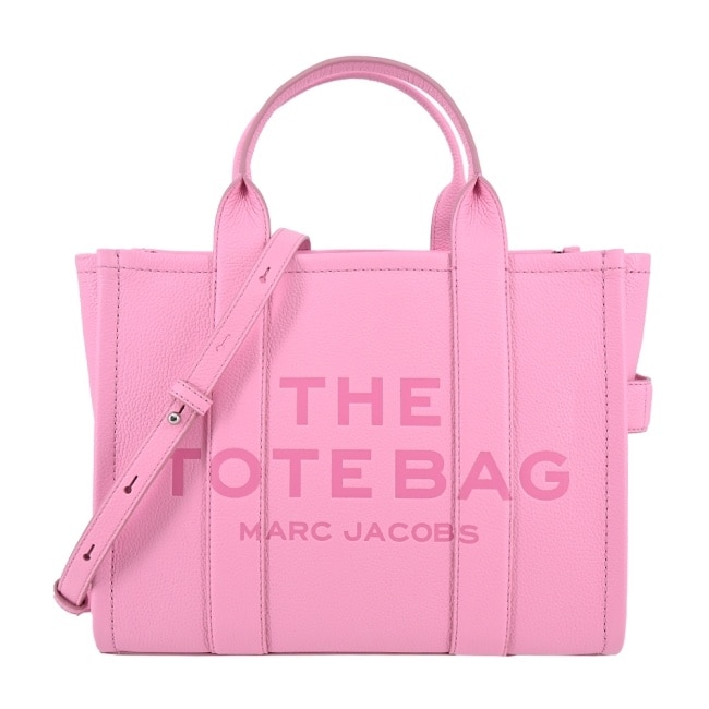 MARC JACOBS The Leather TOTE 皮革兩用托特包-小/螢光粉 H004L01PF21691