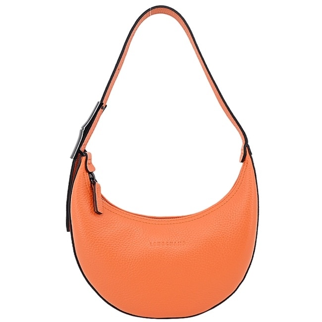 LONGCHAMP ROSEAU ESSENTIAL系列牛皮半月形單肩包(小/柳橙)10217-968-217