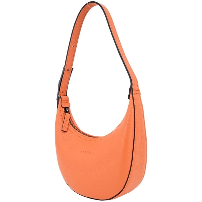 LONGCHAMP ROSEAU ESSENTIAL系列牛皮半月形單肩包(小/柳橙)10217-968-217