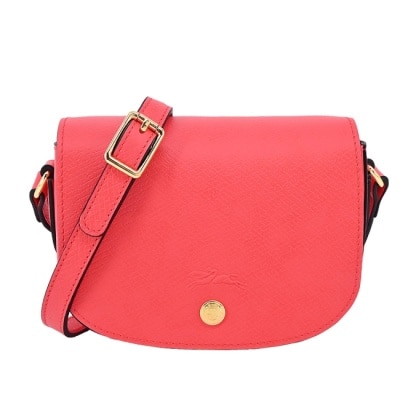 LONGCHAMP LONGCHAMP EPURE系列牛皮翻蓋半月斜背包(迷你/草莓紅)10165-HYZ-218