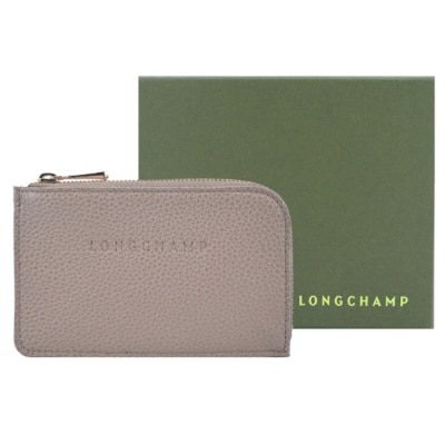 LONGCHAMP LONGCHAMP LE FOULONNE系列系列牛皮卡片零錢包(斑鳩灰)30036-021-P55