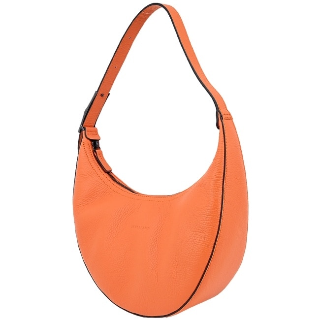 LONGCHAMP ROSEAU ESSENTIAL系列牛皮半月形單肩包(中/柳橙)10218-968-217