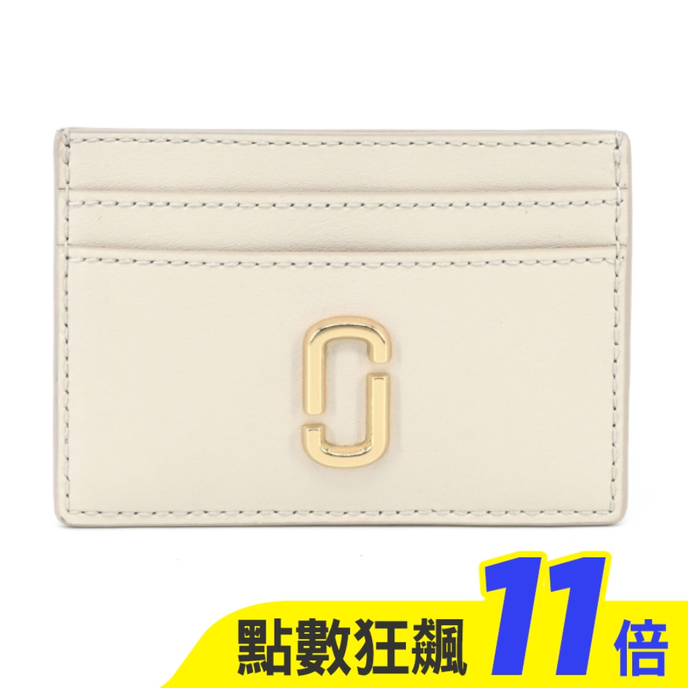 MARC JACOBS THE J MARC滑面皮革名片/卡片夾-米白 2S3SMP006S01123