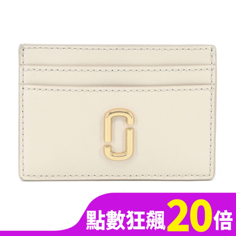MARC JACOBS THE J MARC滑面皮革名片/卡片夾-米白 2S3SMP006S01123