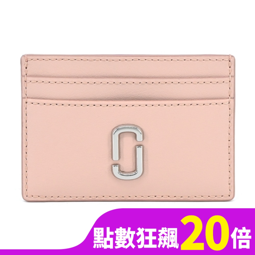 MARC JACOBS THE J MARC滑面皮革名片/卡片夾-玫瑰粉 2S3SMP006S01624