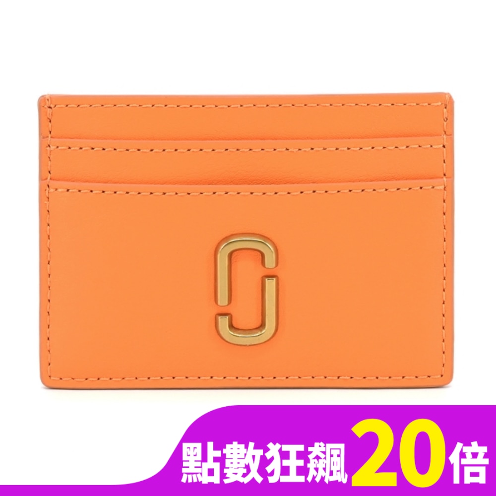MARC JACOBS THE J MARC滑面皮革名片/卡片夾-橘 2S3SMP006S01841