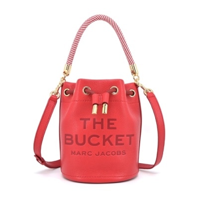MARC JACOBS MARC JACOBS THE LEATHER牛皮束口兩用水桶包-紅 H652L01PF22617