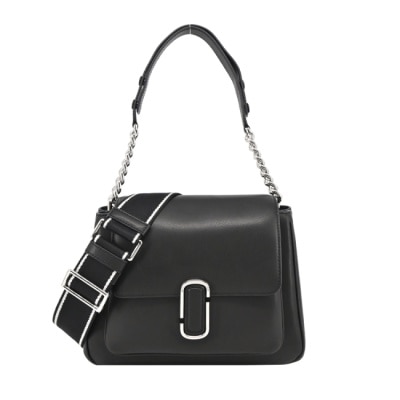 MARC JACOBS MARC JACOBS THE J MARC CHAIN牛皮前口袋手提/斜背兩用包-小/黑 H709L01RE22053