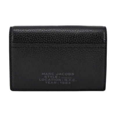 MARCJACOBS MARC JACOBS THE LEATHER 荔枝紋對開零錢短夾-黑 S133L01RE22001