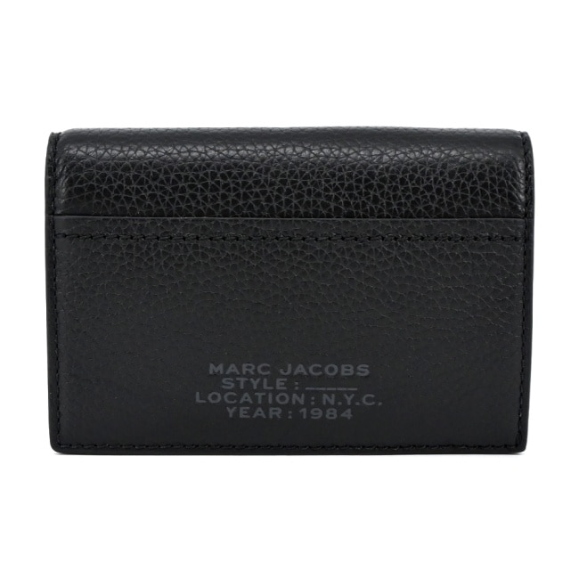 MARC JACOBS THE LEATHER 荔枝紋對開零錢短夾-黑 S133L01RE22001