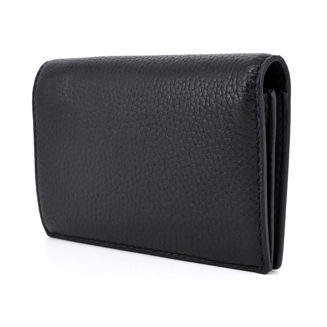 MARC JACOBS THE LEATHER 荔枝紋對開零錢短夾-黑 S133L01RE22001