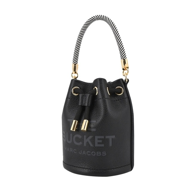 MARC JACOBS THE MICRO荔枝紋束口兩用水桶包-黑 2S3HCR058H03001