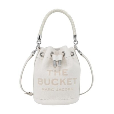 MARC JACOBS MARC JACOBS THE MICRO牛皮束口兩用水桶包-白 2S3HCR058H03140