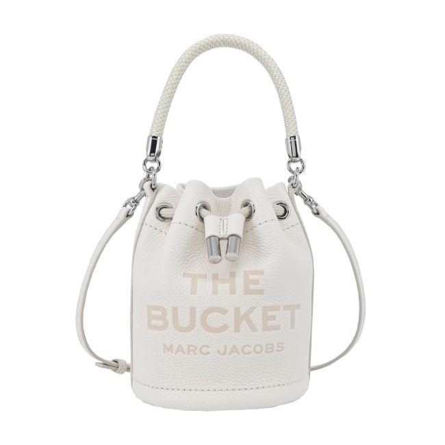 MARC JACOBS THE MICRO牛皮束口兩用水桶包-白 2S3HCR058H03140