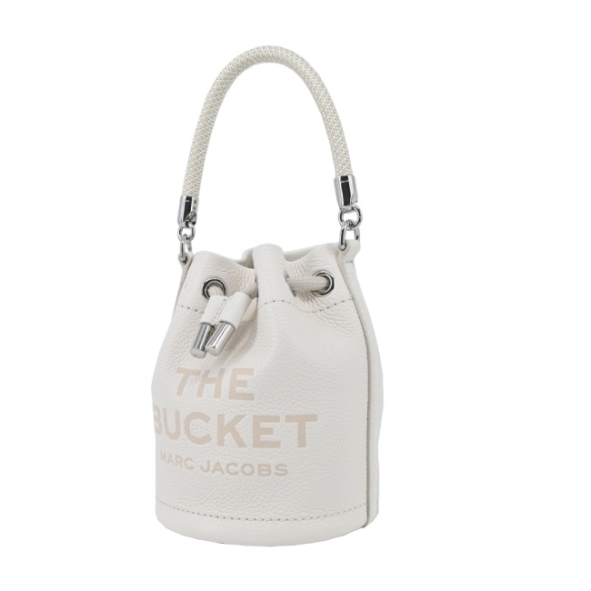 MARC JACOBS THE MICRO牛皮束口兩用水桶包-白 2S3HCR058H03140